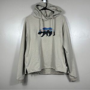 Patagonia Women’s Fitz Roy Bear Uprisal Hoody Pumice Cream Size Large